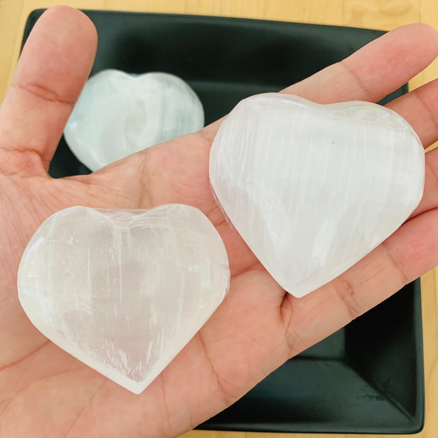 Puffy Selenite Heart Crystal