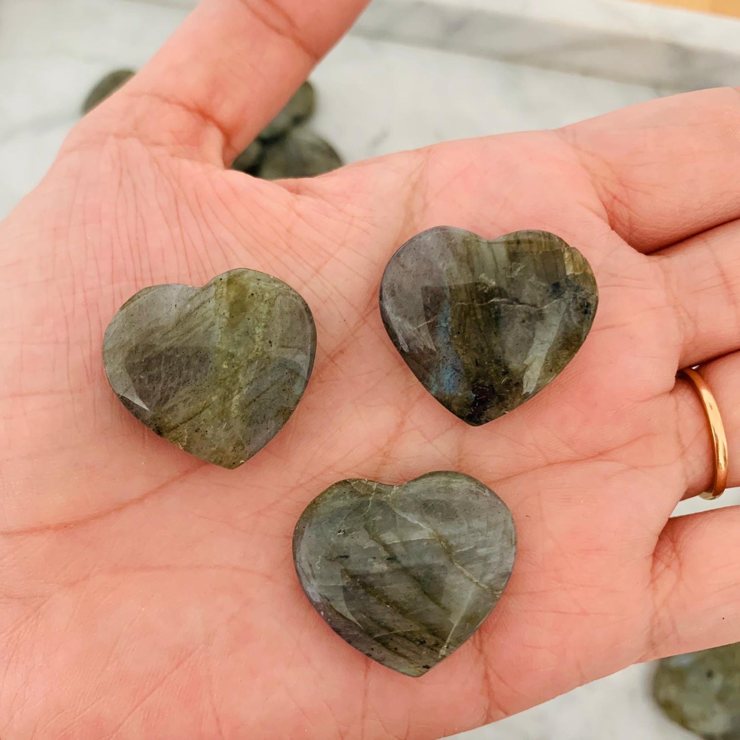 Labradorite Heart Cabochon