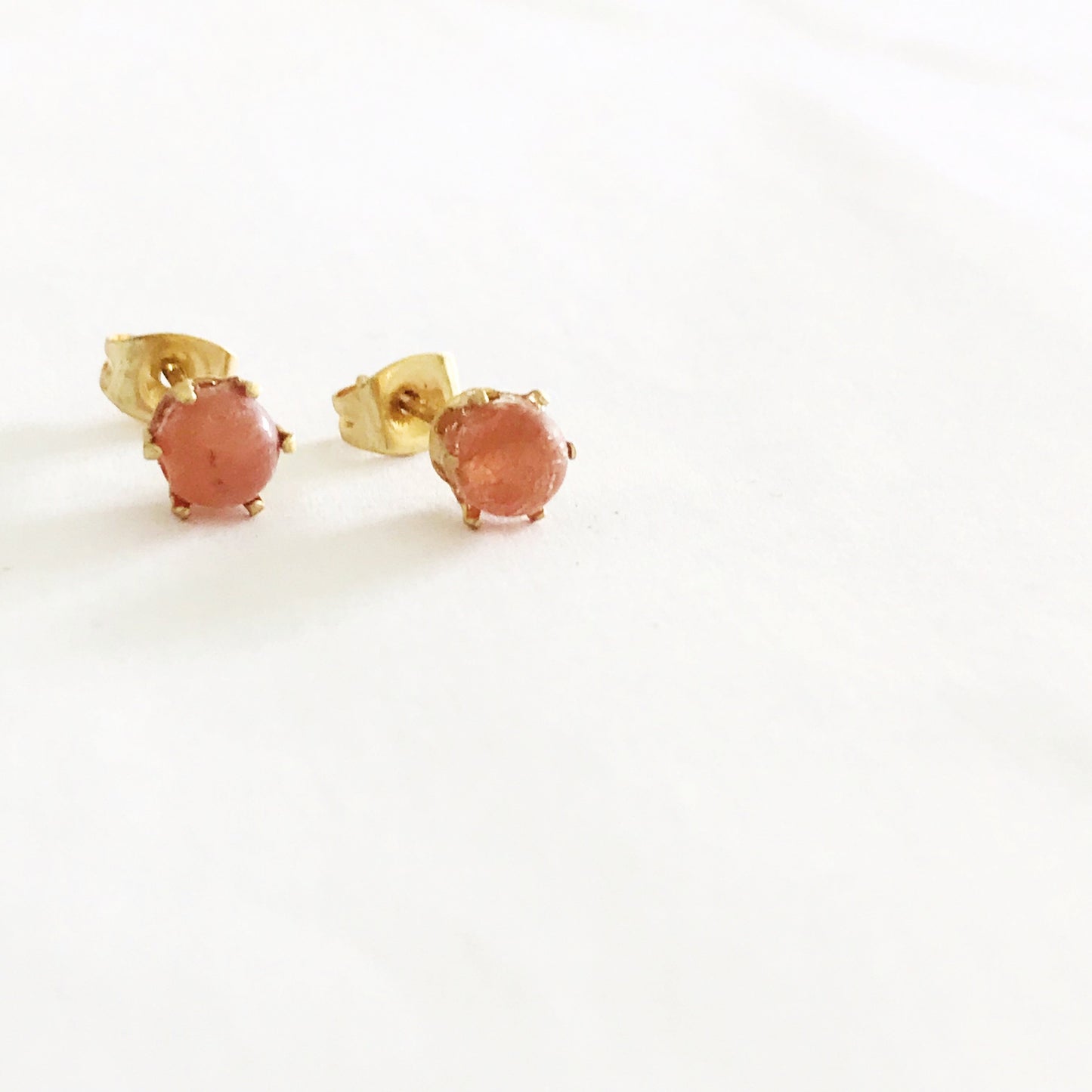 Sunstone Stud Earrings