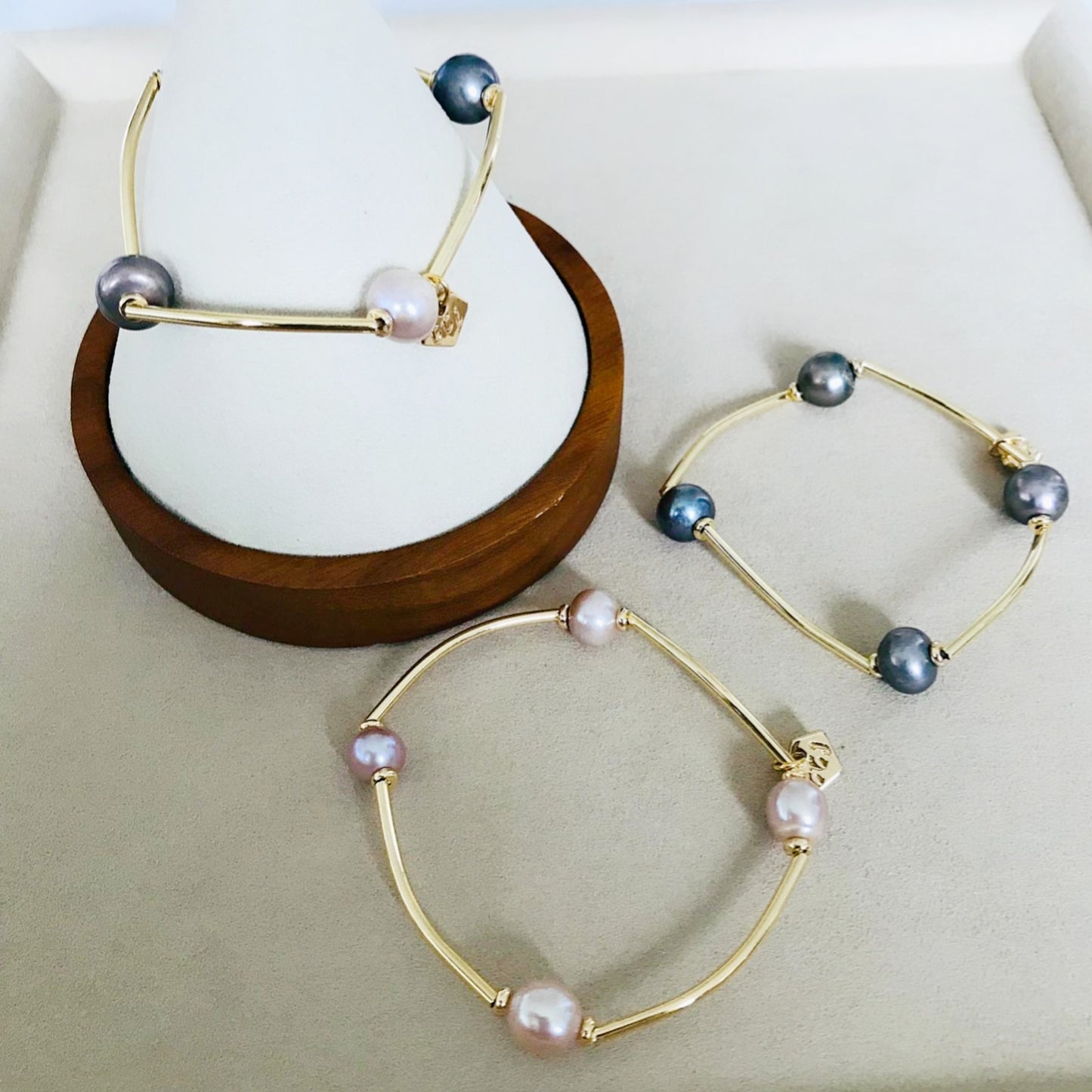 Champagne Pearls Baby La Grace Bracelet