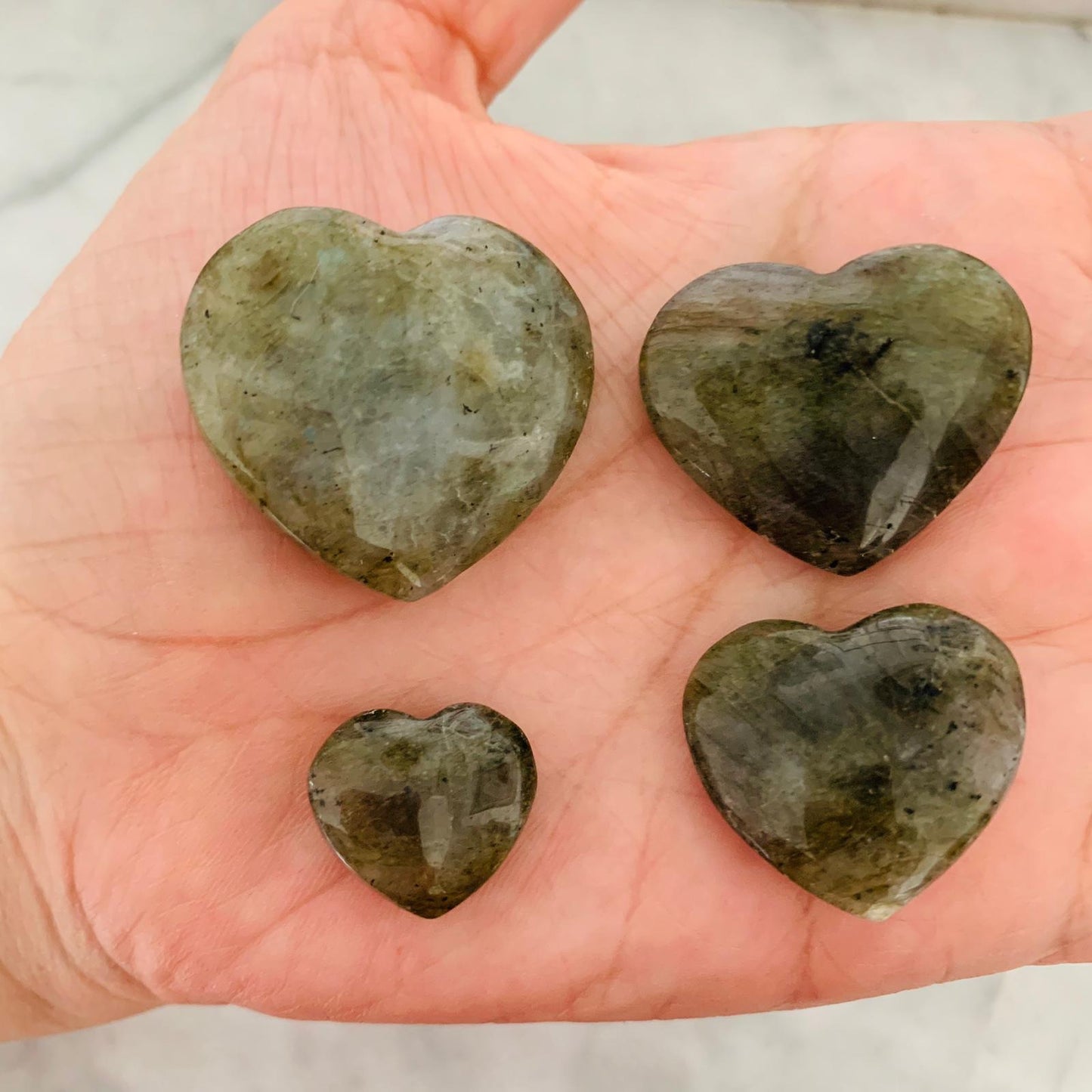 Labradorite Heart Cabochon