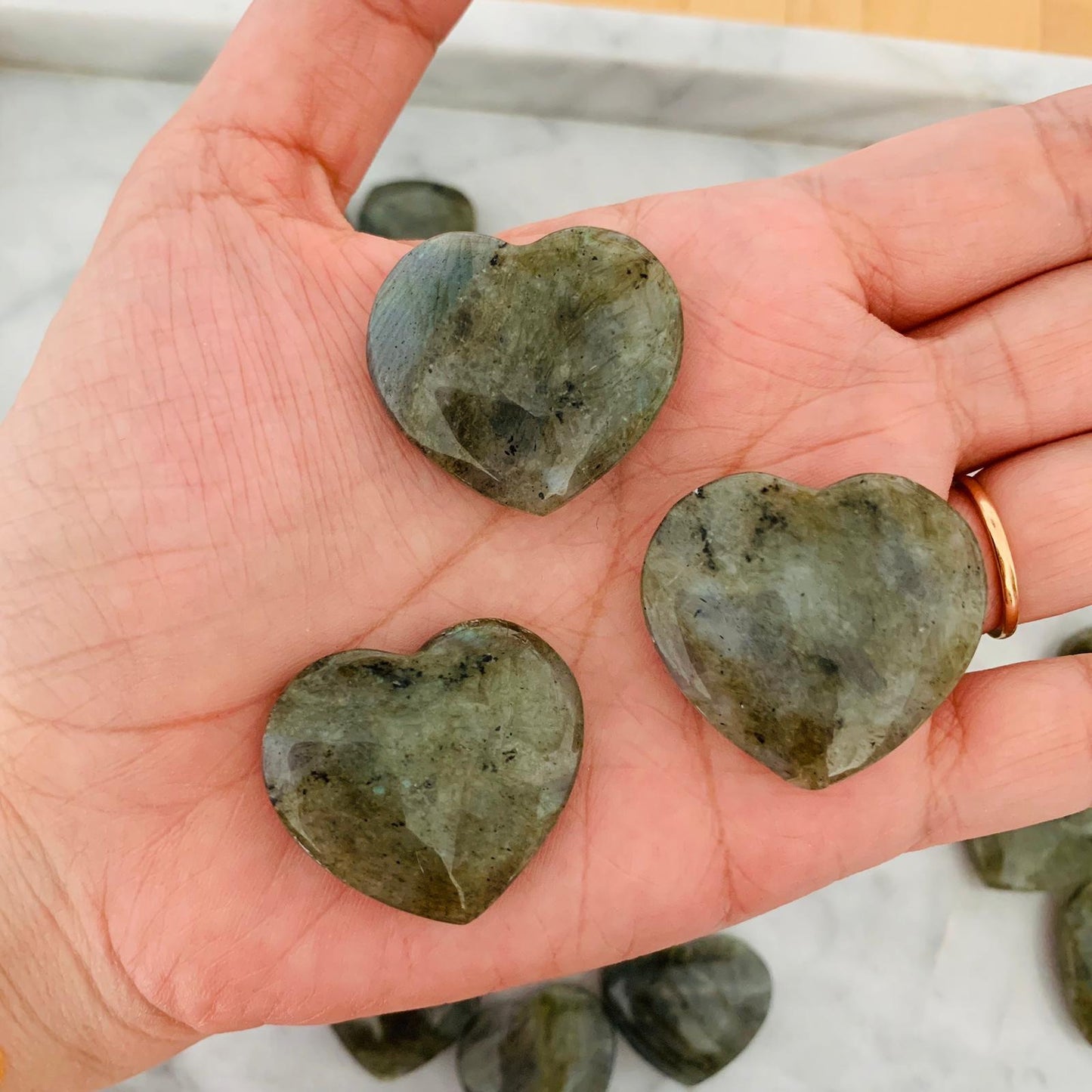 Labradorite Heart Cabochon