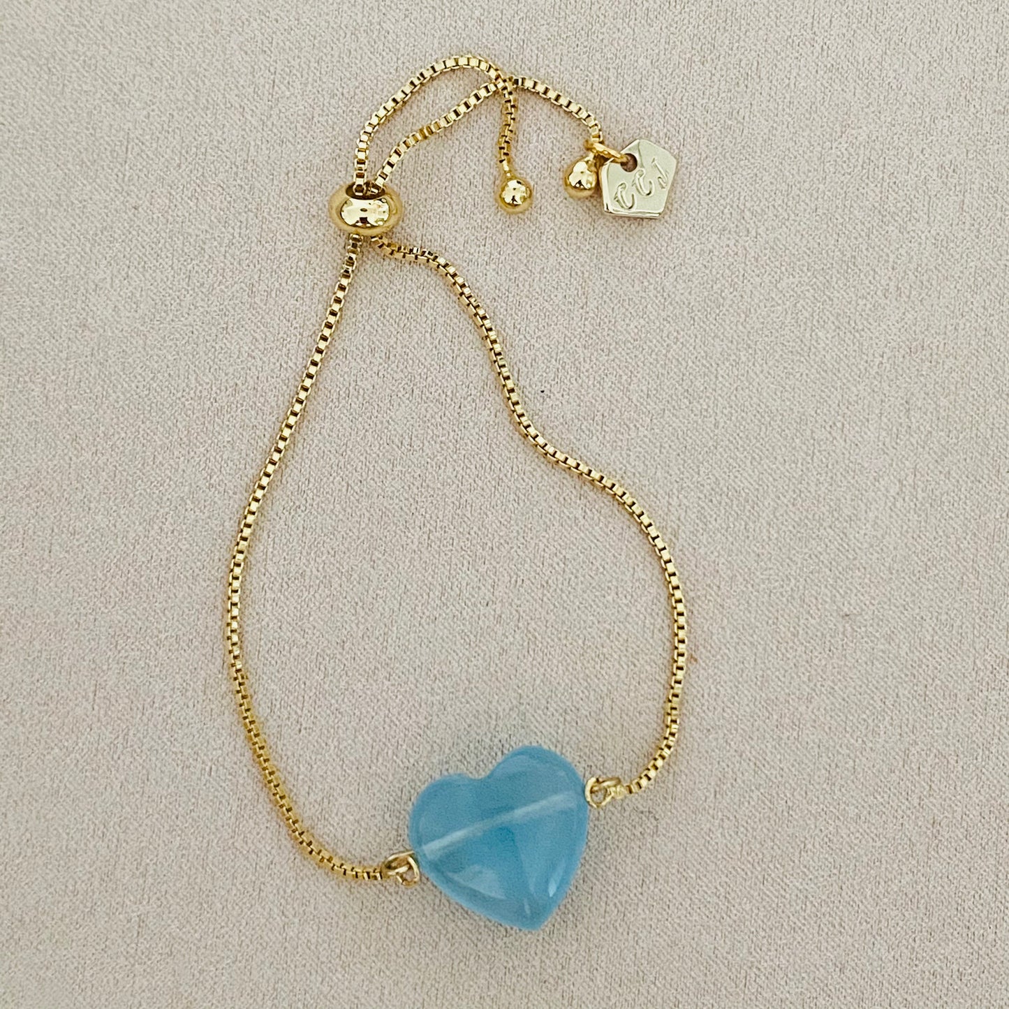 Aquamarine La Forma Heart Bracelet