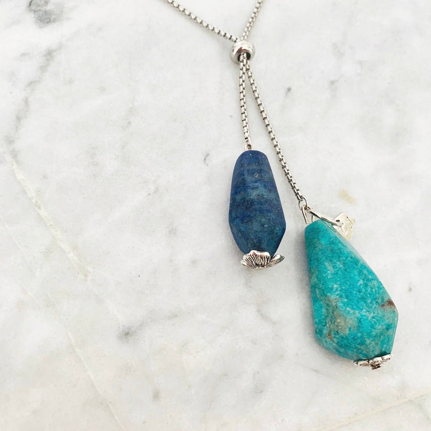 Amazonite & Lapis Lazuli SHW Necklace