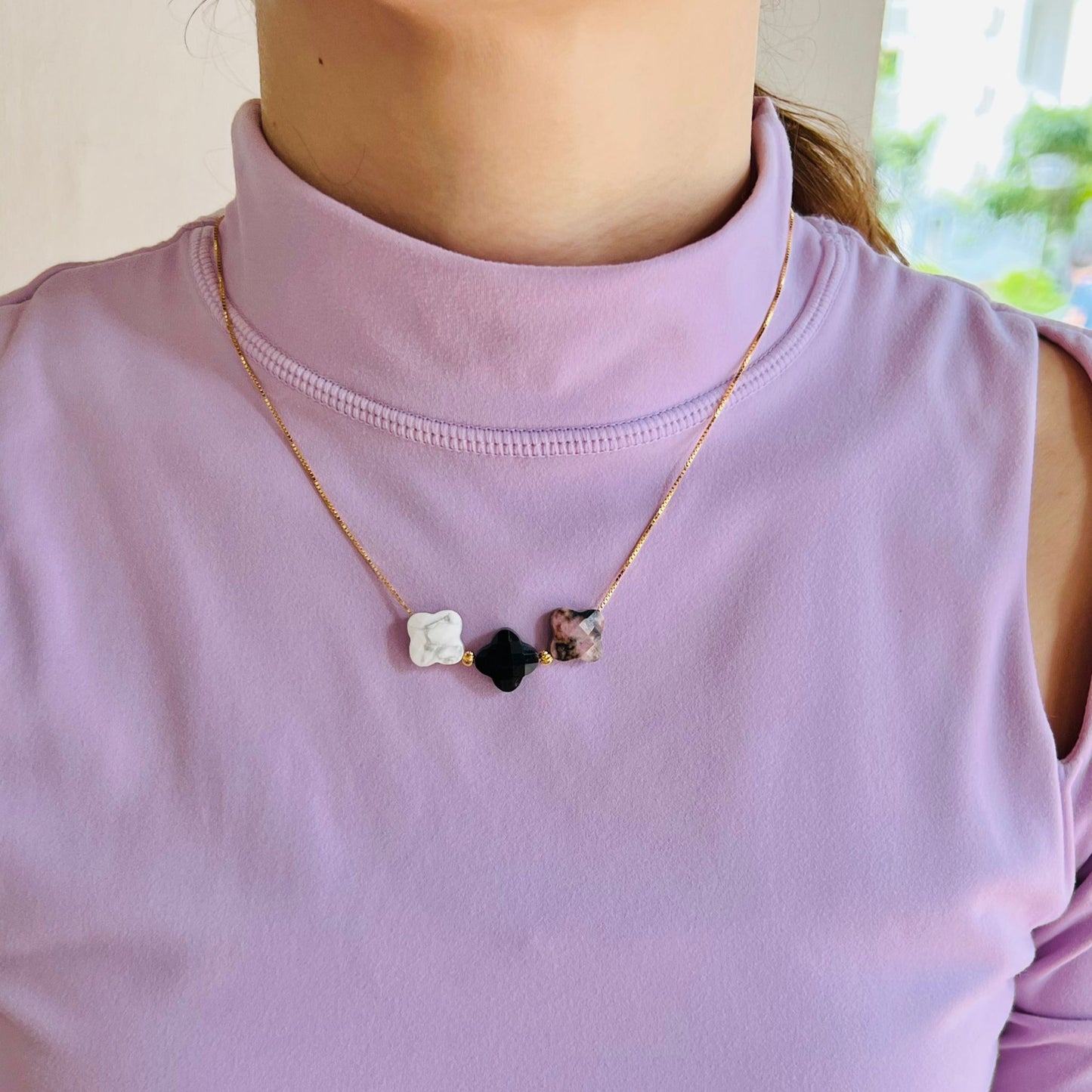 Peace, Protection & Self-Love Clover Necklace