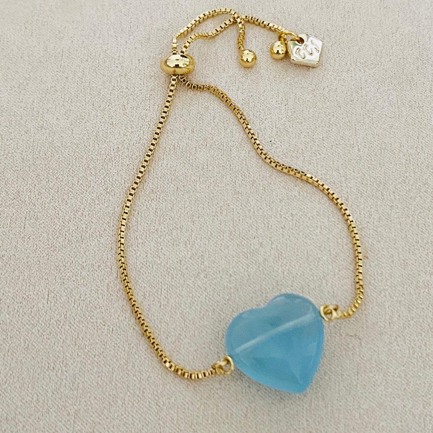 Aquamarine La Forma Heart Bracelet