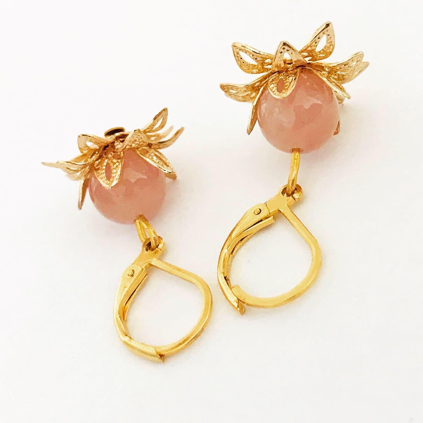 Pink Lotus Earrings